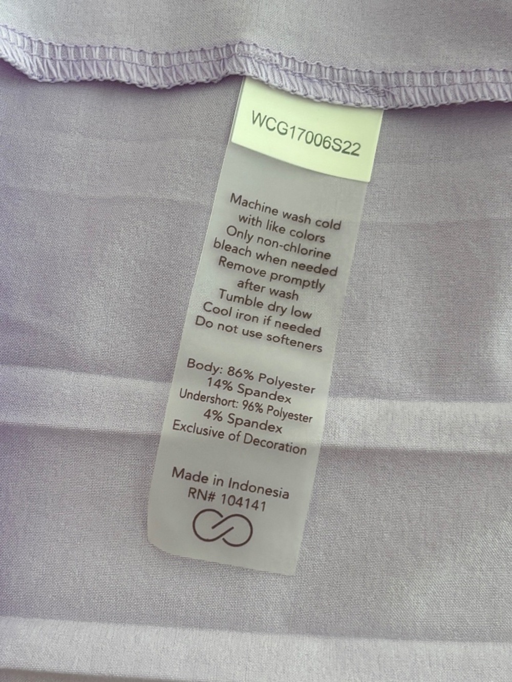 CALIA 16" ACE Golf Skort - Lilac Size XL - Picture 11 of 11